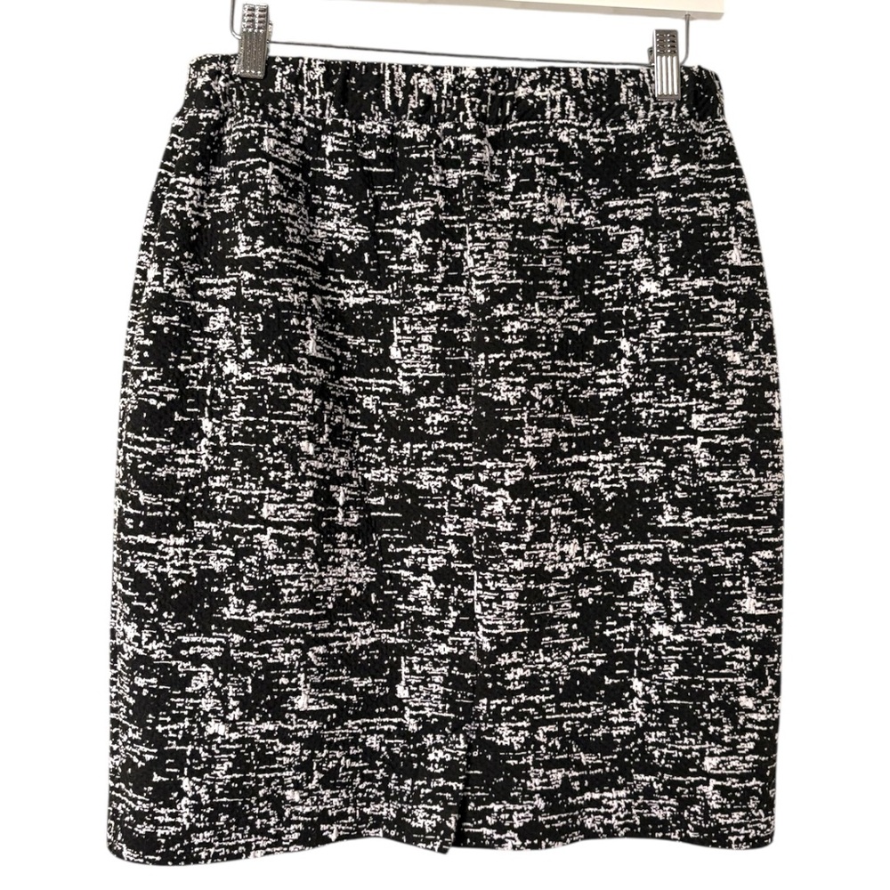 Dana Buchman Stretch Black White Pencil Skirt